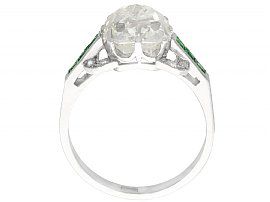 Diamond Solitaire with Emerald Side Stones