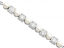 1930s Pearl and Diamond Bracelet