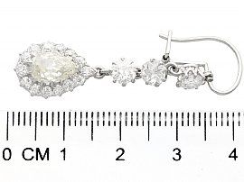 Old Cut Diamond Earrings measurement