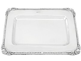Sterling Silver Drinks Tray - Antique Victorian (1900) ; C4405