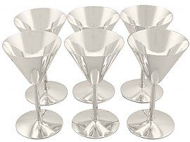 Art Deco Silver Cocktail Glasses