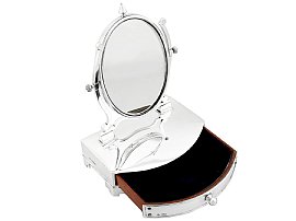 Edwardian Silver Jewellery Box with Mirror