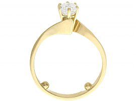 1990s 0.4 carat Diamond Ring Yellow Gold