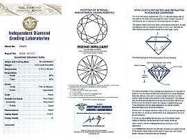 0.4 carat Diamond Ring Yellow Gold Certification 