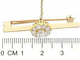 Antique Diamond Bar Brooch size