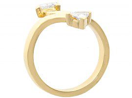 yellow gold diamond twist ring