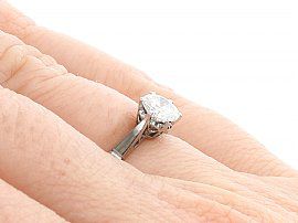 engagement ring in platinum