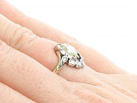  Pear Dutch Cut Diamond Ring