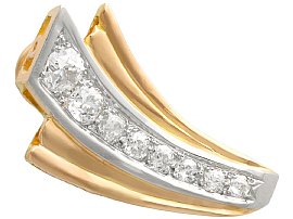 Art Deco Gold and Diamond Earring