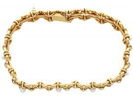 Victorian Pearl Bracelet in Yellow Gold