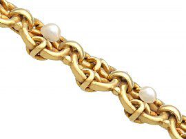 Gold Antique Pearl Bracelet 