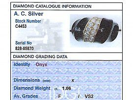 Onyx and Diamond Ring Card