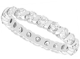 1.88ct Diamond and 18ct White Gold Full Eternity Ring - Vintage French Circa 1980