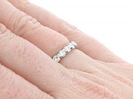 French Diamond Eternity Ring Finger
