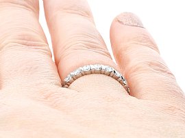 eternity ring on the finger diamond