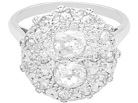 Vintage Platinum Diamond Cluster Ring UK