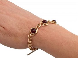 Garnet Bracelet on wrist