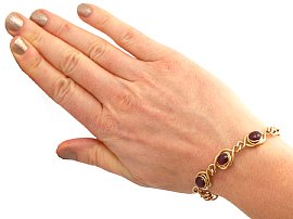 Wearing Image for Edwardian Garnet Bracelet