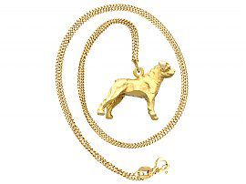 Vintage Gold Dog Pendant