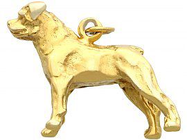 Vintage Gold Dog Pendant