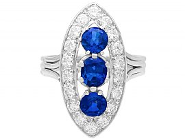 Blue Sapphire Dress Ring for Sale