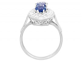 Blue Sapphire and Diamond Marquise