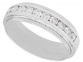 1.10 ct Diamond, 14 ct White Gold Half Eternity Ring - Vintage Circa 1990