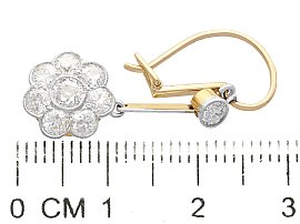 Floral Diamond Drop Earrings Gold size