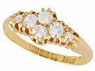 0.54 ct Diamond and 18 ct Yellow Gold Dress Ring - Antique Victorian