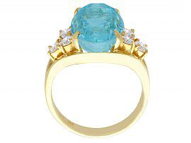 Oval Cut Aquamarine Engagement Ring
