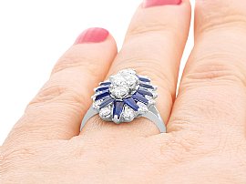 Vintage Sapphire and Diamond Ring Wearing