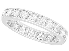 1.48 ct Diamond and 18 ct White Gold Full Eternity Ring - Vintage French Circa 1940 