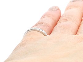 Wearing 18ct White Gold Eternity Ring Vintage