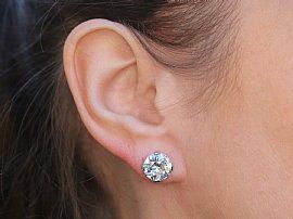 Large M Colour Diamond Stud Earrings