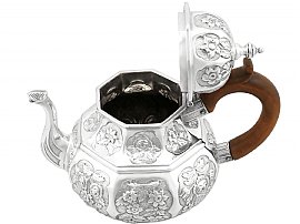 Silver Teapot on Stand with Burner