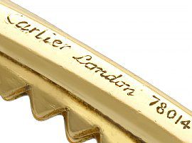 Gold Cartier Hair Clip size
