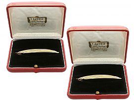 Gold Cartier Hair Clip Boxed