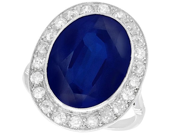 Platinum Sapphire Diamond ring UK