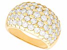2.90ct Diamond and 18ct Yellow Gold Dress Ring - Vintage French Circa 1980