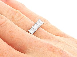 5 Stone White Gold Diamond Ring 