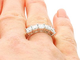 5 Stone White Gold Diamond Ring 