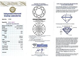 1970s Diamond Cluster Ring Certificate