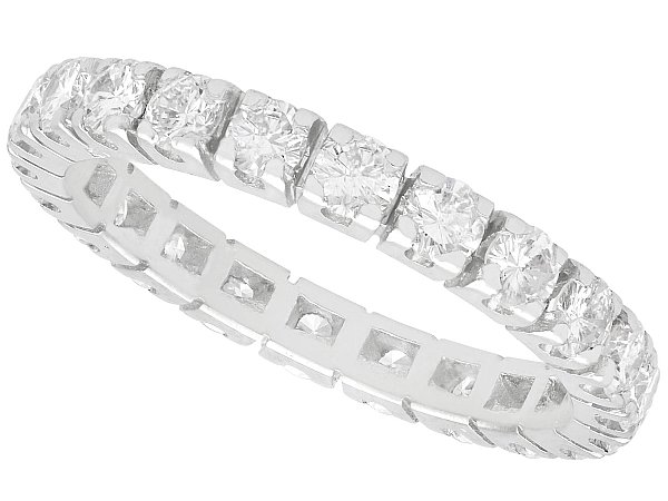 4 Claw Set Eternity Ring for Sale