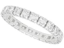 1.10 ct Diamond and 18 ct White Gold Full Eternity Ring - Vintage French Circa 1950