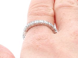 4 Claw Set Eternity Ring for Sale on hand