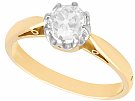 0.80 ct Diamond and 18ct Yellow Gold Solitaire Ring - Antique Circa 1920