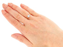 Wearing Image for Old European Cut Diamond Solitaire Ring
