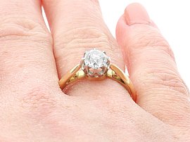 Solitaire Ring on the Hand