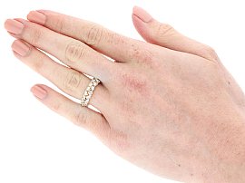 Double Row Diamond Eternity Ring Wearing