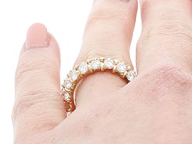 Double Row Diamond Eternity Ring On Hand